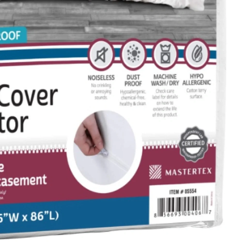 Waterproof Duvet Cover Protector-White-QUEEN SIZE